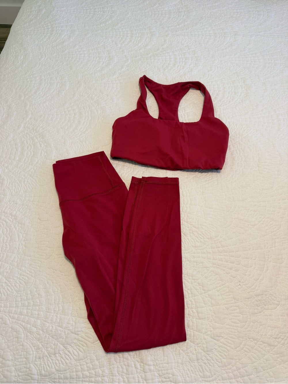 Women's Hot Pink Sports Bra and Leggings Set - Unbranded Activewear